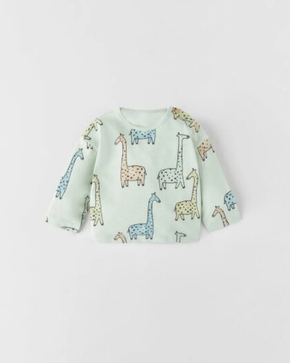 Giraffe Slub Knit T-Shirt