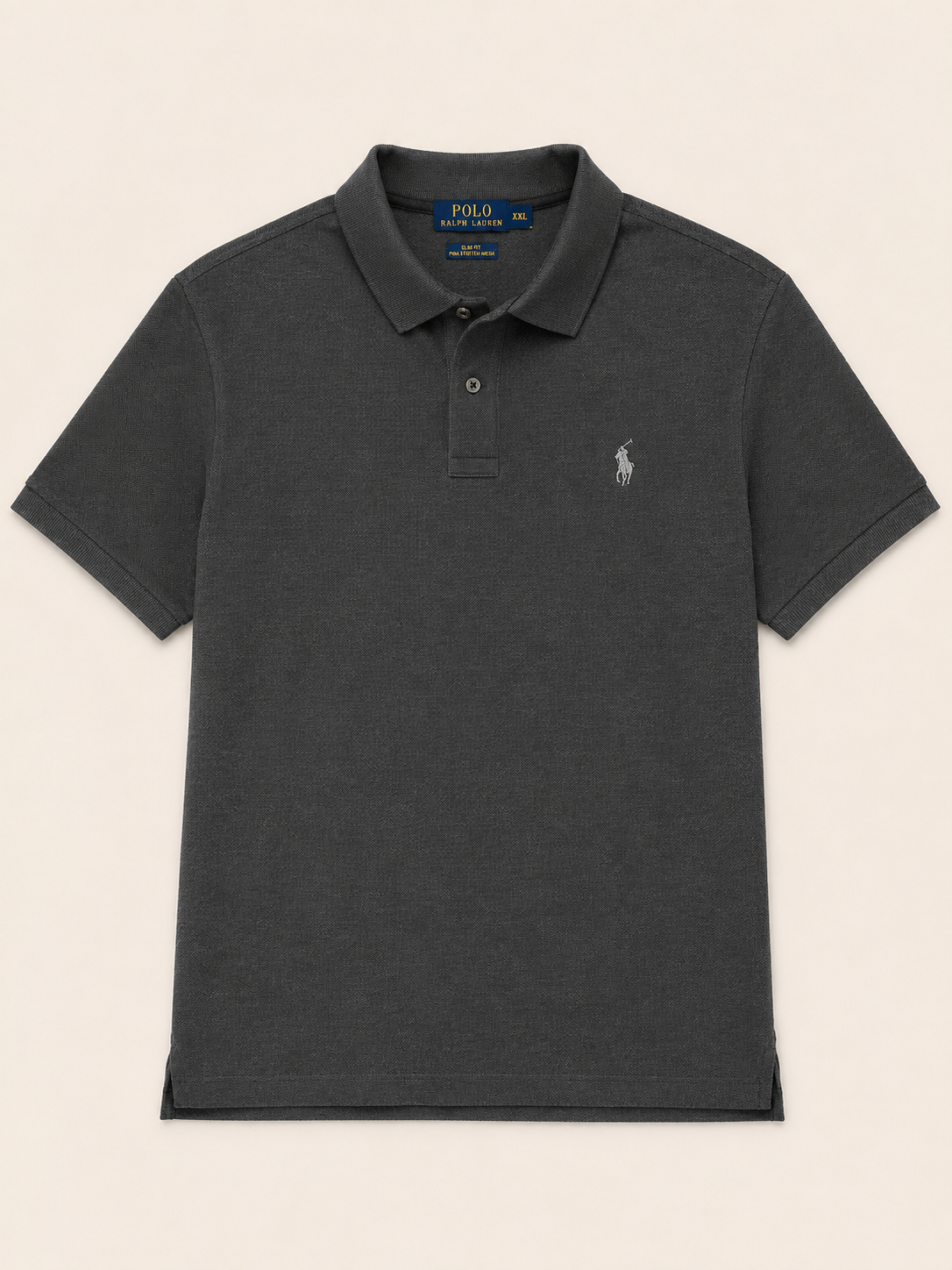 Polo Ralph Lauren Slim Fit Gris Anthracite — Taille XXL