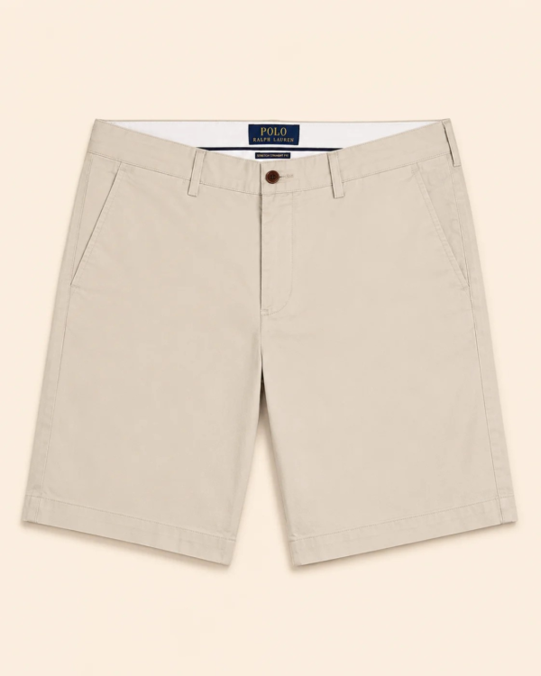 Short chino Polo Ralph Lauren Stretch Straight Fit beige — Taille 32