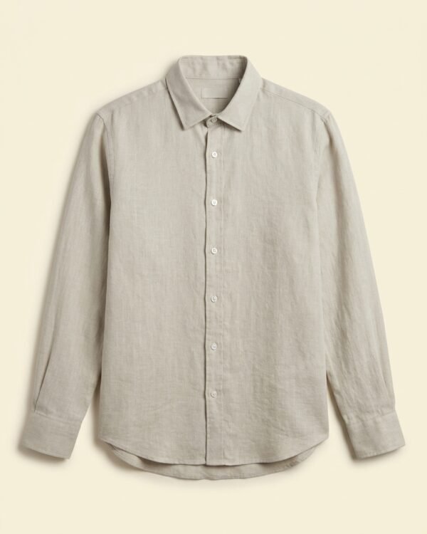 Chemise en lin beige grège — Frarose - Taille M