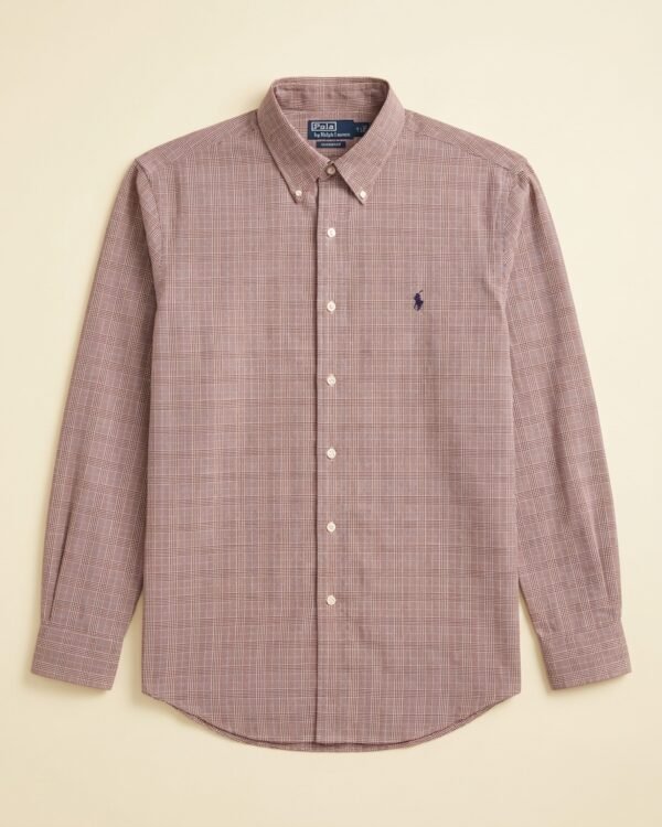 Chemise Polo Ralph Lauren Custom Fit à carreaux bordeaux - Taille XXL