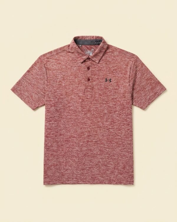 Polo Under Armour HeatGear chiné rouge bordeaux — Taille L
